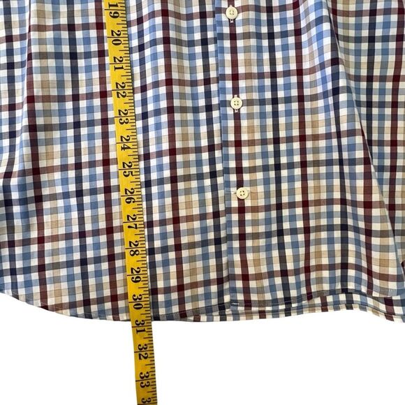 Peter Millar Mens Plaid Long Sleeve Shirt Size XL Button Down Casual Office Golf - Picture 4 of 6